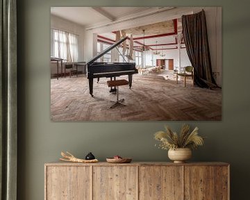 Abandoned Piano in Hotel. by Roman Robroek