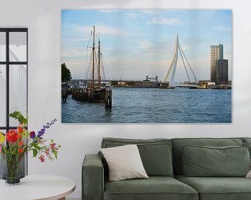 De Erasmusbrug vanuit de Veerhaven in Rotterdam by Richard de Boorder
