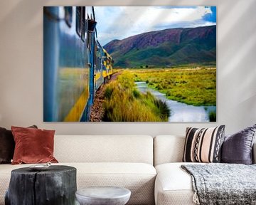 Train in the prairies of Bolivia near Salar de Uyuni by John Ozguc