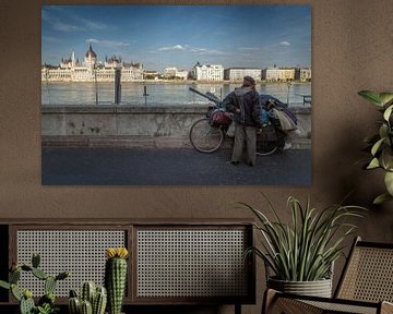 Homeless guy at Danube by Julian Buijzen
