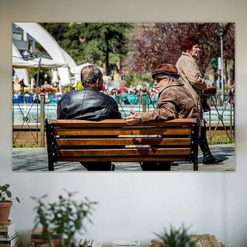 Old men having a good time