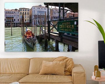 Gondel Venetië op Canal Grande van Sanne  Klaassen