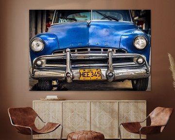 Klassieke Dodge Coronet 1950 in de straat van Havana, Cuba van Jan van Dasler