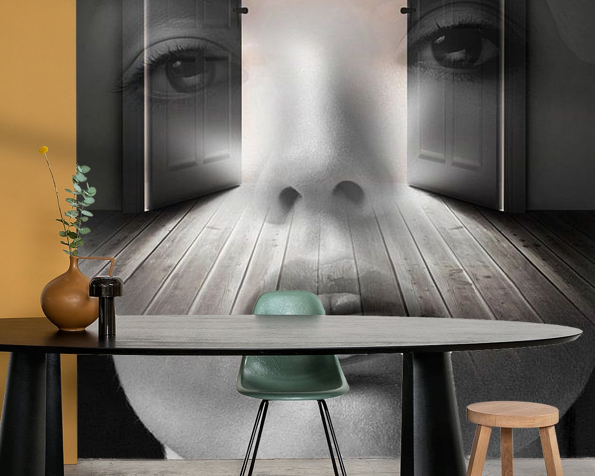 Voorbeeld van het werk in een kamer