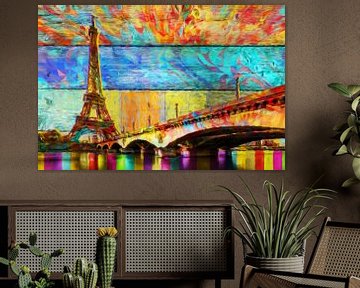 Eiffel Tower Abstract Art by Marion Tenbergen
