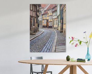 Historische Straße in Quedlinburg im Harz von Rico Ködder