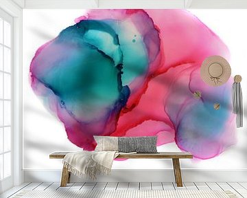 Türkis rosa abstrakt von Stephanie Bos
