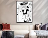 Voorbeeld van het werk in een kamer