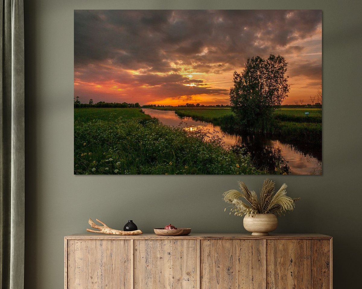 Voorbeeld van het werk in een kamer