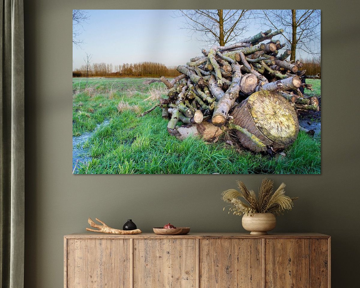 Voorbeeld van het werk in een kamer