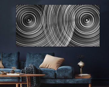 Cirkels met interferentie in zwart-wit van Andree Jakobson
