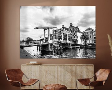 Bridge and canals in Haarlem von Kim de Been