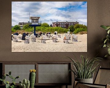 Buildings on the Baltic Sea coast in Ahlbeck, Germany