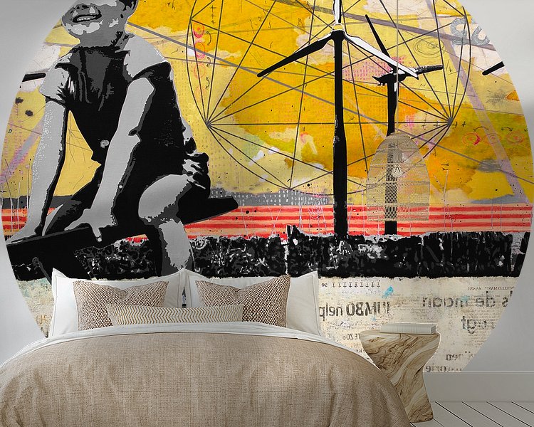 Voorbeeld van het werk in een kamer