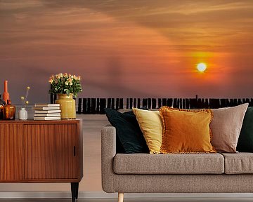 Zonsondergang bij Zoutelande Zeeland