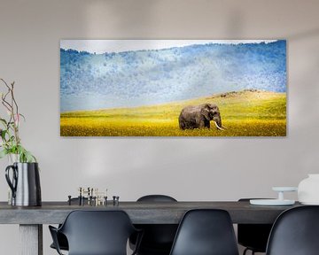 Ngorongoro Olifant  van Leon van der Velden