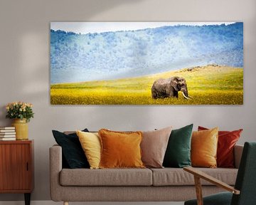 Ngorongoro Olifant  van Leon van der Velden