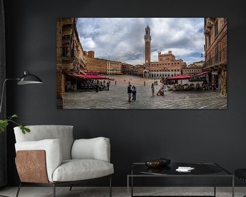 Sienne - Piazza del Campo un beau matin de printemps