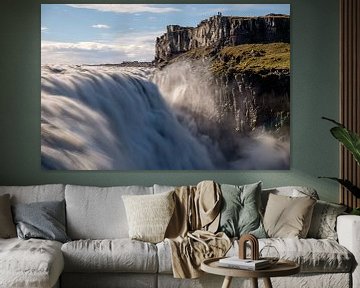 De imposante Dettifoss in Noord West IJsland van Gerry van Roosmalen