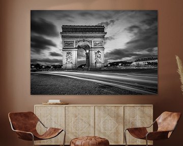 PARIJS arch of triumph | zwart-wit van Melanie Viola