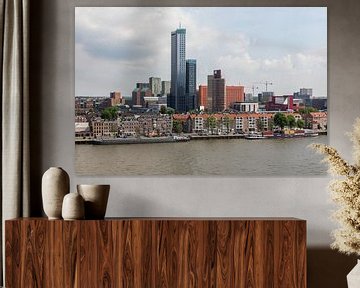 De Maastoren en het Noordereiland in Rotterdam van MS Fotografie | Marc van der Stelt