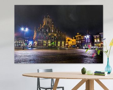 Delft City Hall at night by Ricardo Bouman