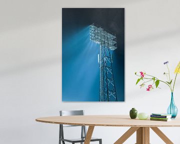 Lichtmast van De Kuip bij het Feyenoord Stadion van Mark De Rooij