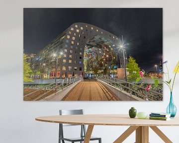 Evening photo of the Market Hall in Rotterdam by Mark De Rooij