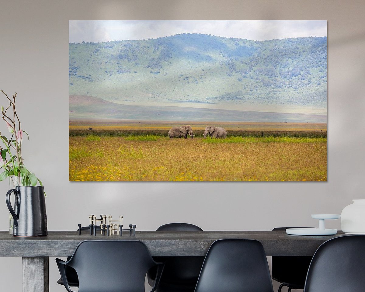 Voorbeeld van het werk in een kamer