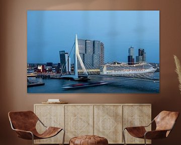 Rotterdam Erasmusbrug Cruiseship