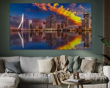 Rotterdam Sunset van Robert Stienstra