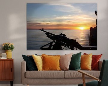 Zonsondergang bij de Marine