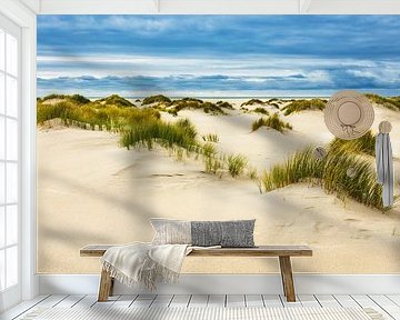 Landscape with dunes on the North Sea island Amrum, Germany by Rico Ködder