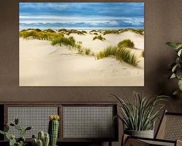 Landscape with dunes on the North Sea island Amrum, Germany by Rico Ködder