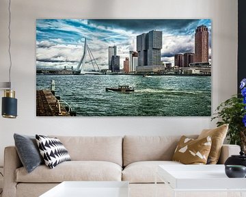 Skyline' Rotterdam (Farbversion) von Rick Van der Poorten