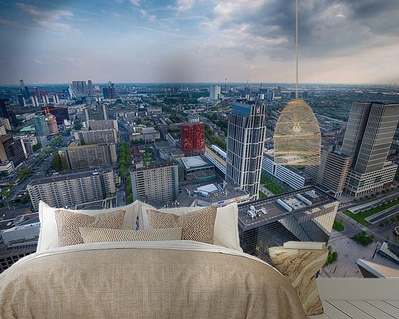 Voorbeeld van het werk in een kamer