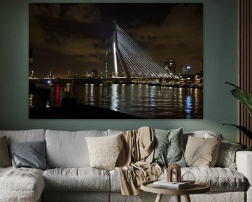 Erasmusbrug (Rotterdam) van Leonard Boshuizen