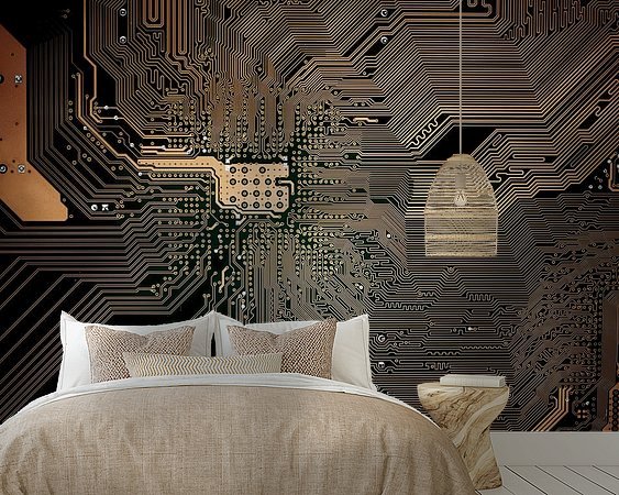 Voorbeeld van het werk in een kamer