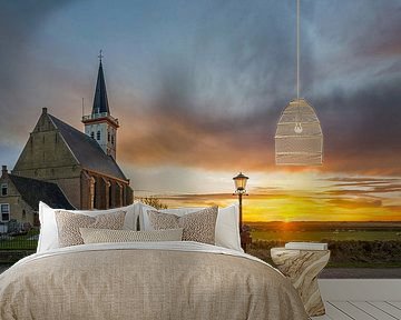 Church Den Hoorn Texel Sunset by Texel360Fotografie Richard Heerschap