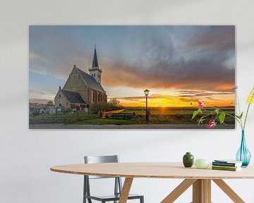 Kerk Den Hoorn Texel Zonsondergang van Texel360Fotografie Richard Heerschap