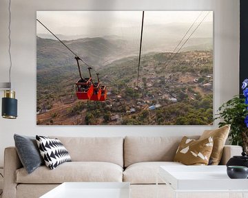 Ropeway to Raigad Fort by Jan Schuler