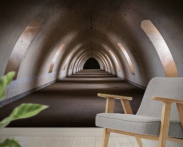 Dark Storage Tunnel. by Roman Robroek - Photos of Abandoned Buildings