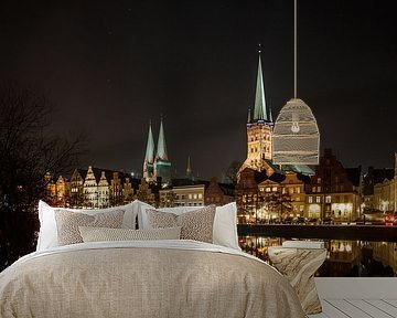 Lübeck bij nacht