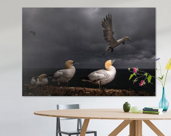 Voorbeeld van het werk in een kamer