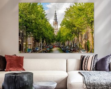 Zuiderkerk Amsterdam tussen bomen