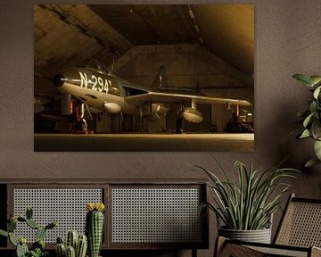 Hawker Hunter dans un abri