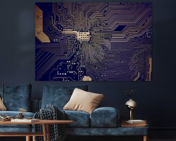 Motherboard Architecture Blue by Alex Hiemstra