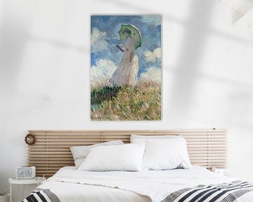 Vrouw met parasol, Claude Monet