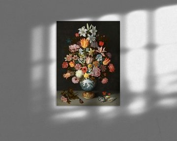 Stillleben mit Blumen in einer Wan-Li-Vase, Ambrosius Bosschaert der Ältere