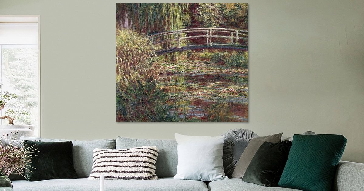 pantoffel kip Psychiatrie De Japanse brug en de waterlelies, Claude Monet op canvas, behang, poster  en meer